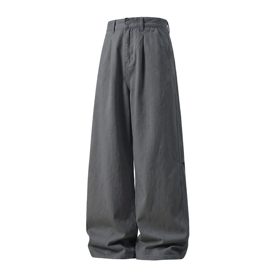Damen Extraweite High-Waist Palazzo-Hose aus Canvas mit Bundfalten und Utility-Detail Nord Taschen
