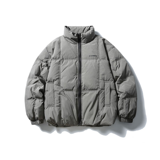 Herren Boxy-Steppjacke mit hohem Standkragen, Karo-Steppung und elastischem Saum Nord Taschen