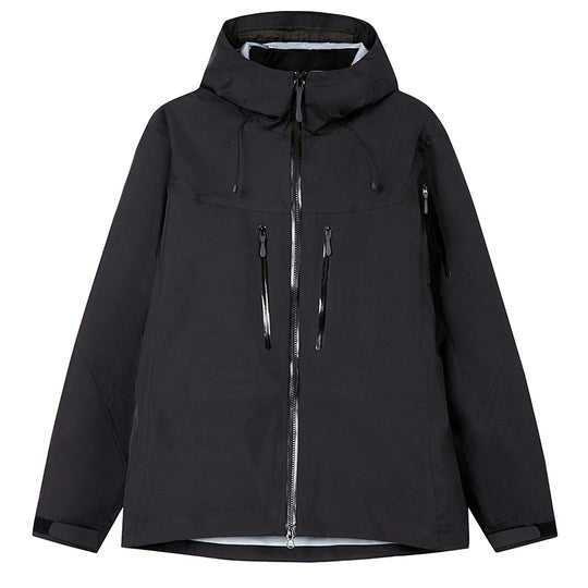 Herren Technische wasserdichte Outdoorjacke mit Kapuze und verschweißten Reißverschlüssen Nord Taschen