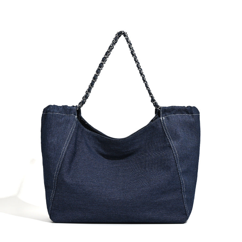 Damen praktische Denim Shopper-Tasche Nord Taschen