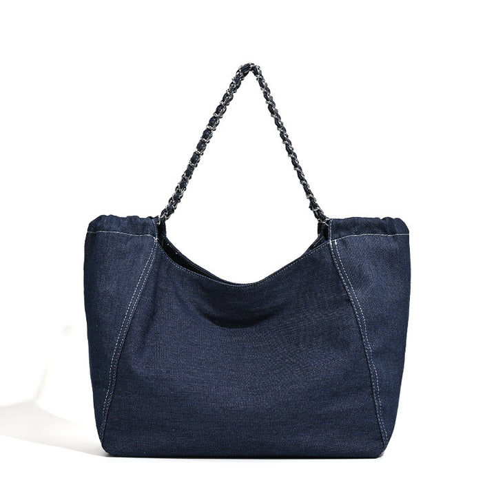 Damen praktische Denim Shopper-Tasche Nord Taschen