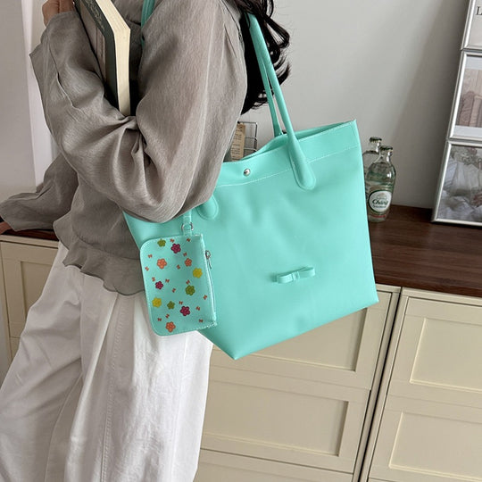 Damen elegante Tragetasche mit praktischem Mini-Portemonnaie Nord Taschen