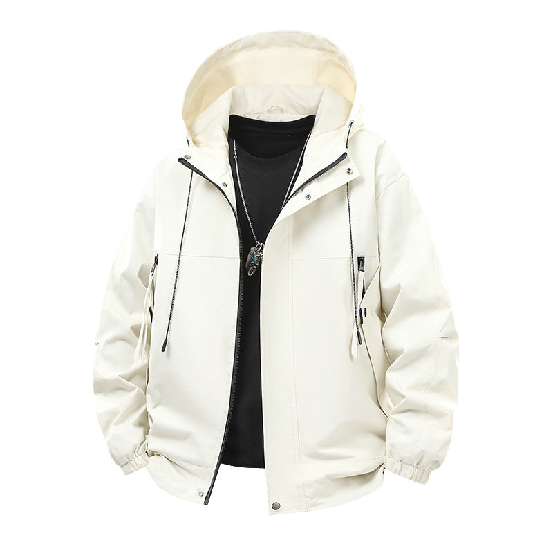 Herren Oversize Utility-Softshelljacke mit Kapuze, wasserabweisender Membran & Reißverschlusstaschen Nord Taschen