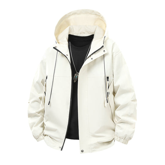 Herren Oversize Utility-Softshelljacke mit Kapuze, wasserabweisender Membran & Reißverschlusstaschen Nord Taschen