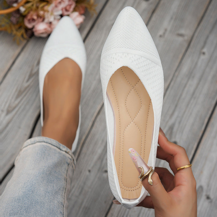 Damen Ballerinas mit kreativem Hahnentrittmuster und flexiblem Fußbett