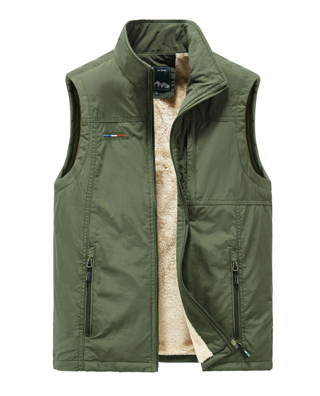 Herren Thermo-Ärmellose Weste mit Teddyfutter und Reißverschluss Nord Taschen
