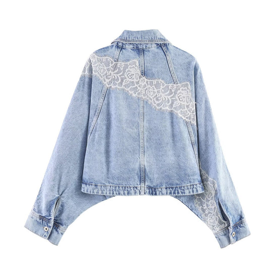 Damen Jeans-Set mit Cropped-Jeansjacke und lässiger High-Waist-Jeans Nord Taschen