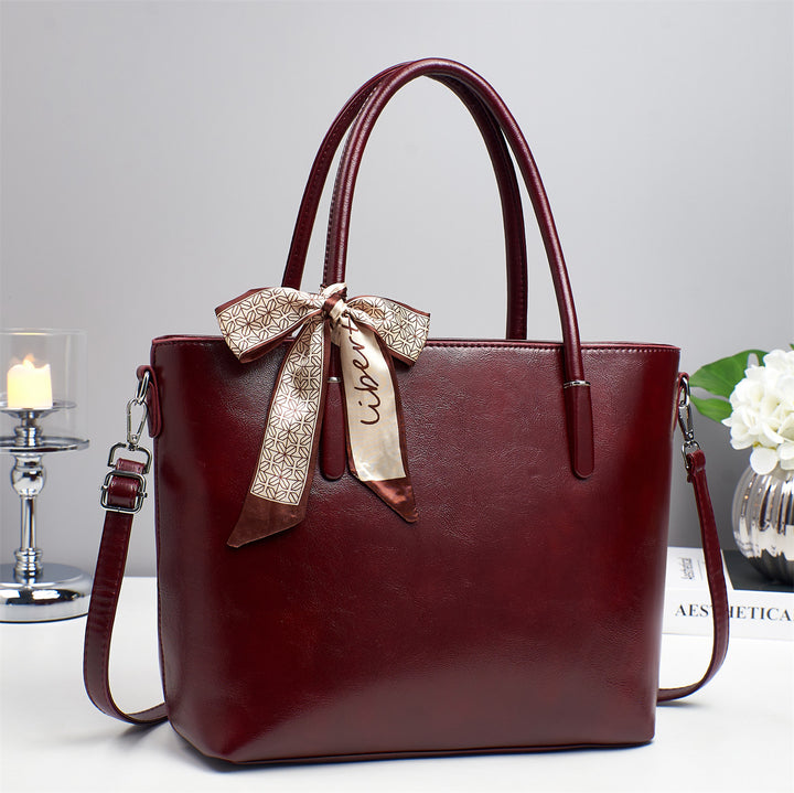 Damen elegante Shoulder-Bag mit verspieltem Schleifenakzent Nord Taschen