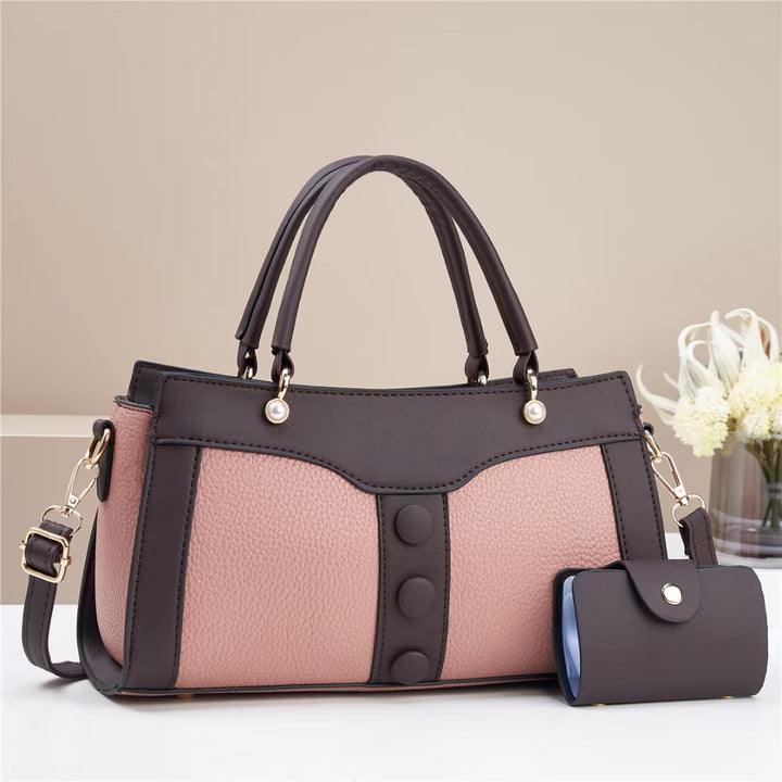 Damen elegante Handtasche mit strukturiertem Obermaterial und abnehmbarer Mini-Geldbörse Nord Taschen