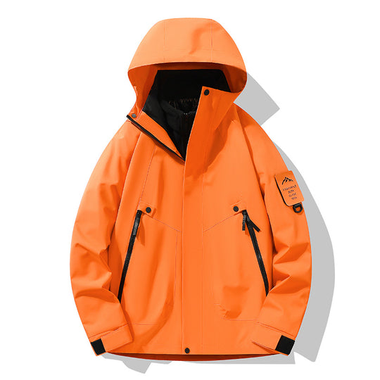 Unisex Wasserdichte, atmungsaktive Hardshell-Outdoorjacke mit Kapuze Nord Taschen