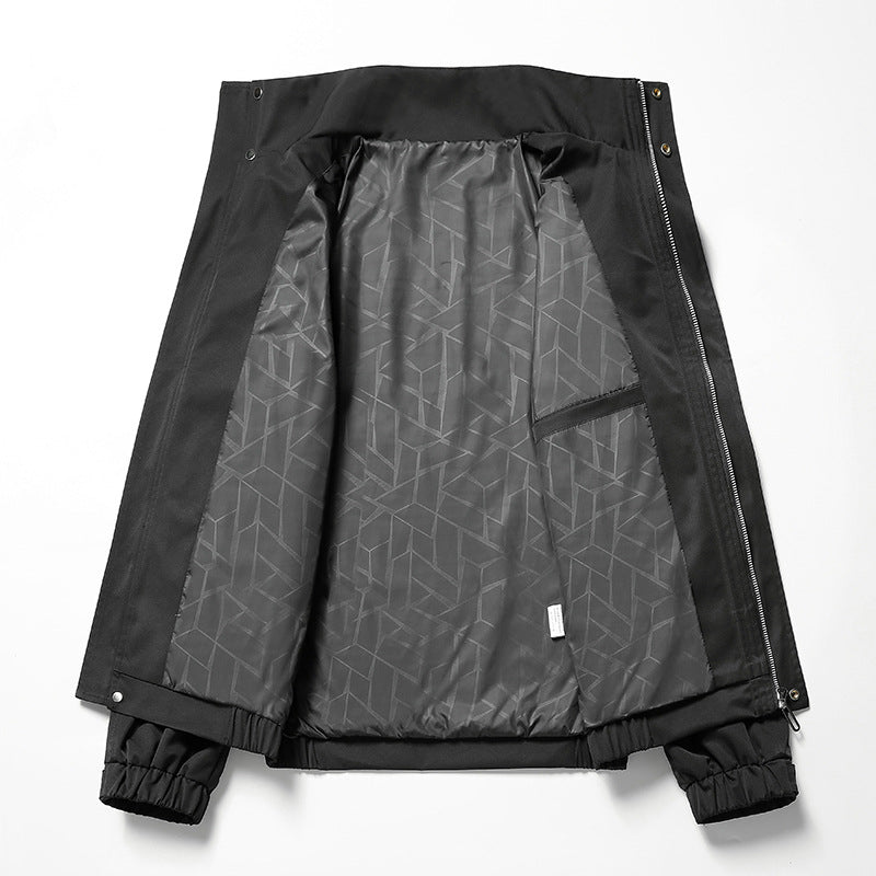 Herren Leichte Softshell-Übergangsjacke im Utility-Minimalstil mit hochschließendem Stehkragen und verdecktem Reißverschluss Nord Taschen