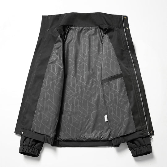 Herren Leichte Softshell-Übergangsjacke im Utility-Minimalstil mit hochschließendem Stehkragen und verdecktem Reißverschluss Nord Taschen