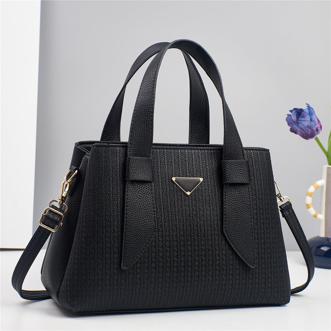 Damen elegante Handtasche mit strukturiertem Obermaterial und abnehmbarem Schulterriemen Nord Taschen