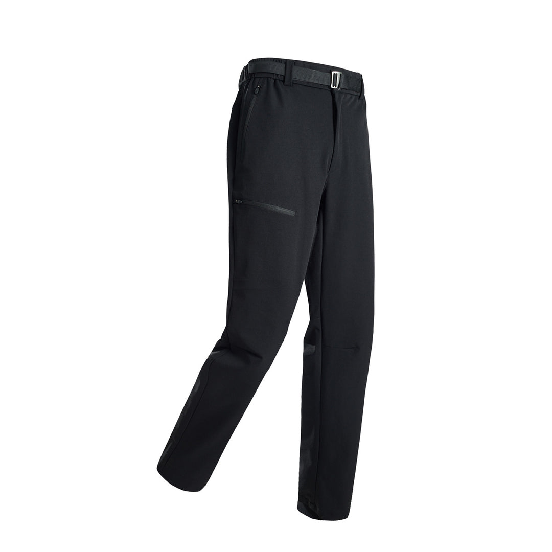Herren Softshell-Trekkinghose mit Stretch, wasserabweisenden Reißverschlusstaschen und verstellbarem Bund Nord Taschen