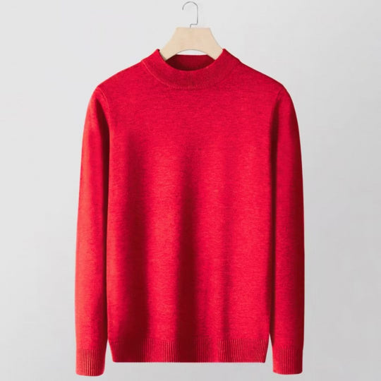 Damen Feinstrick-Stehkragenpullover aus Baumwollmix mit gerippten Bündchen Nord Taschen