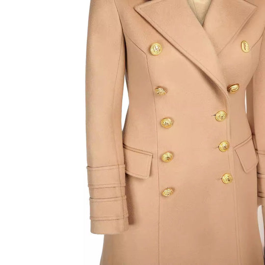 Damen Kurzmantel im Blazerkleid‑Stil mit strukturierter Taillierung und goldenen Zierknöpfen Nord Taschen