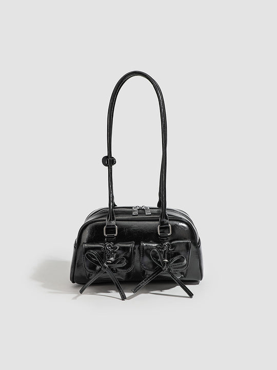 Damen Handtasche mit dekorativen Schleifen und praktischer Innenaufteilung Nord Taschen