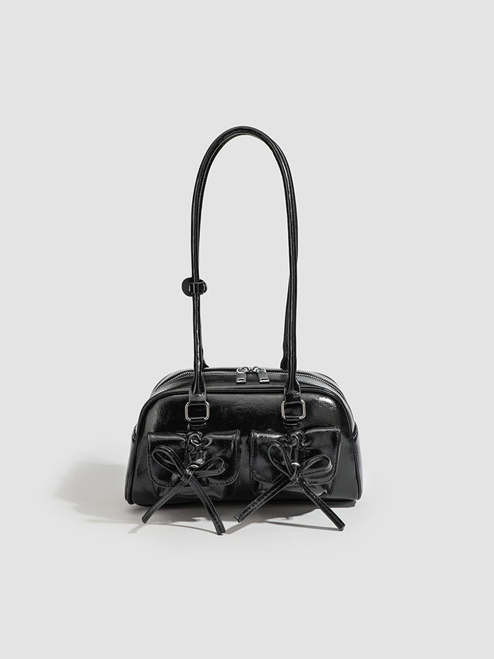 Damen Handtasche mit dekorativen Schleifen und praktischer Innenaufteilung Nord Taschen