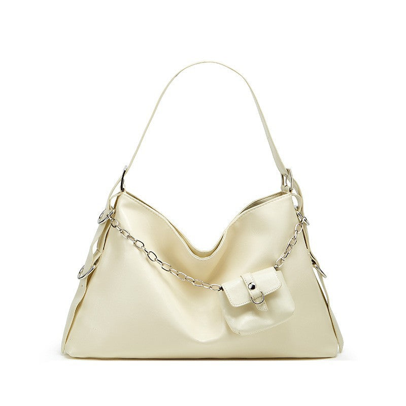 Damen Hobo-Tasche mit dekorativen Kettendetails und praktischem Faltendesign Nord Taschen