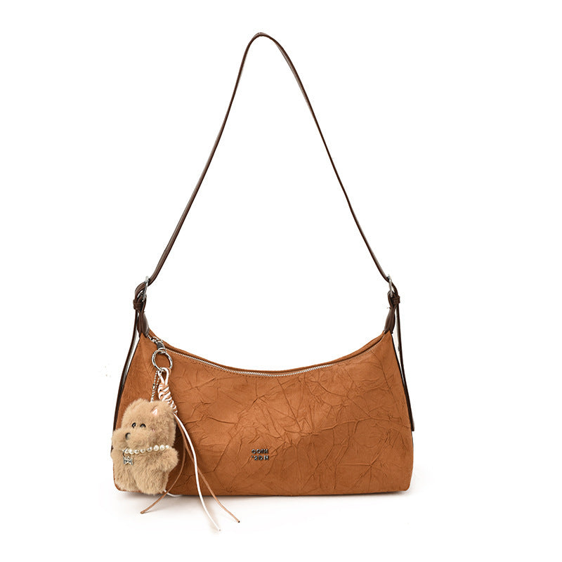 Damen Hobo-Tasche mit charmantem Tieranhänger und praktischem Kordelzug Nord Taschen