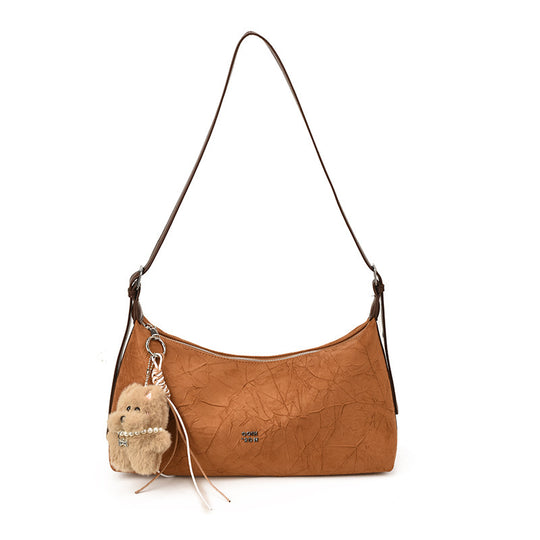 Damen Hobo-Tasche mit charmantem Tieranhänger und praktischem Kordelzug Nord Taschen