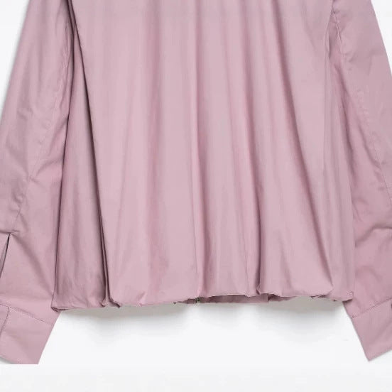 Damen Kurzweiter Blouson mit hohem Rollkragen und überlangen Manschetten Nord Taschen