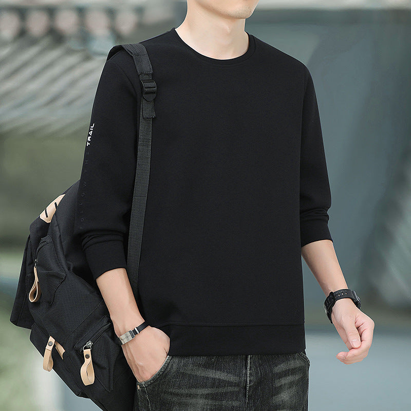 Herren Rundhals-Sweatshirt mit angerauter Innenseite und schmalem Saum Nord Taschen