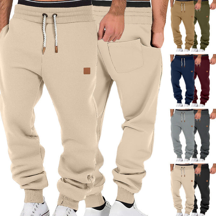 Herren nan komfortable Jogginghose aus hochwertiger Baumwollmischung mit elastischem Bund Kordelzug und Bündchen