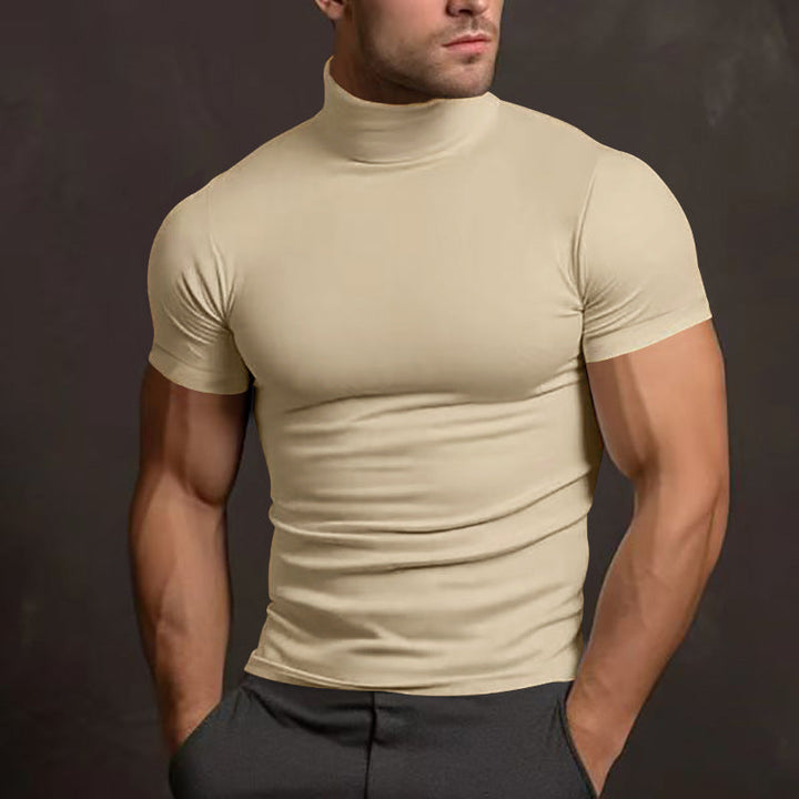 Herren Langarm-Turtleneck-Shirt aus atmungsaktivem Stretchmaterial