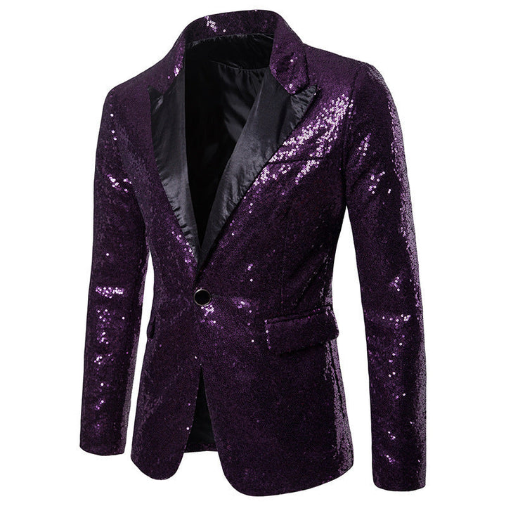 Herren Pailletten Formal Blazer Nord Taschen