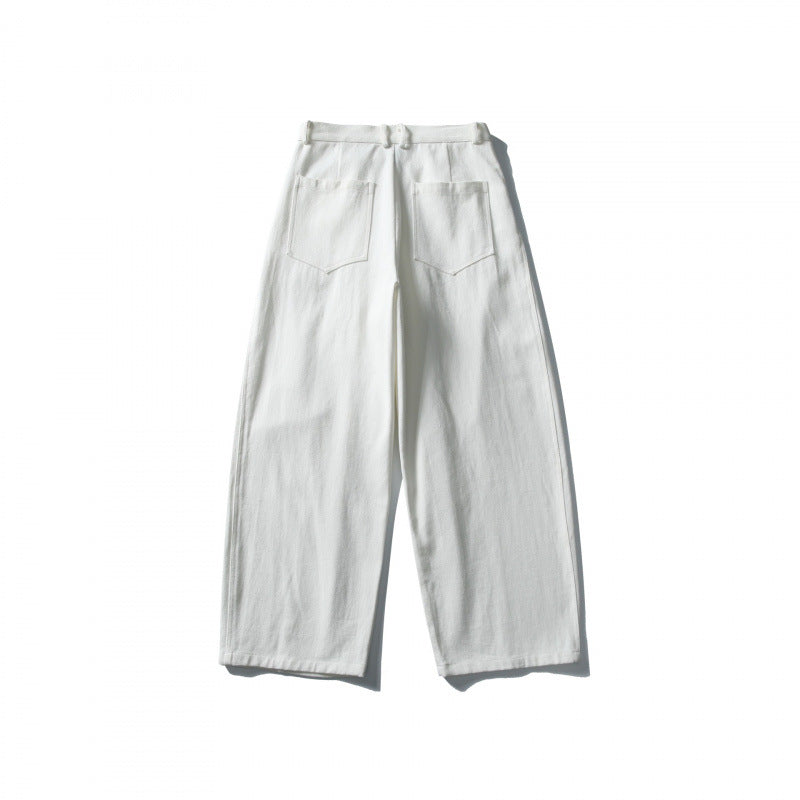 Damen Weite hochtaillierte Culotte-Hose mit Bundfalten und Eingrifftaschen Nord Taschen