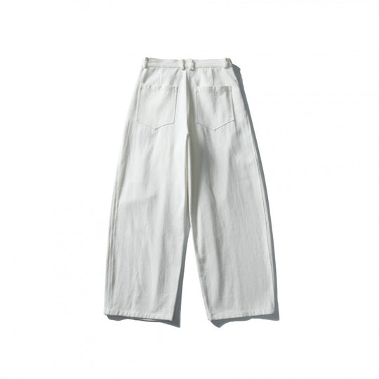 Damen Weite hochtaillierte Culotte-Hose mit Bundfalten und Eingrifftaschen Nord Taschen