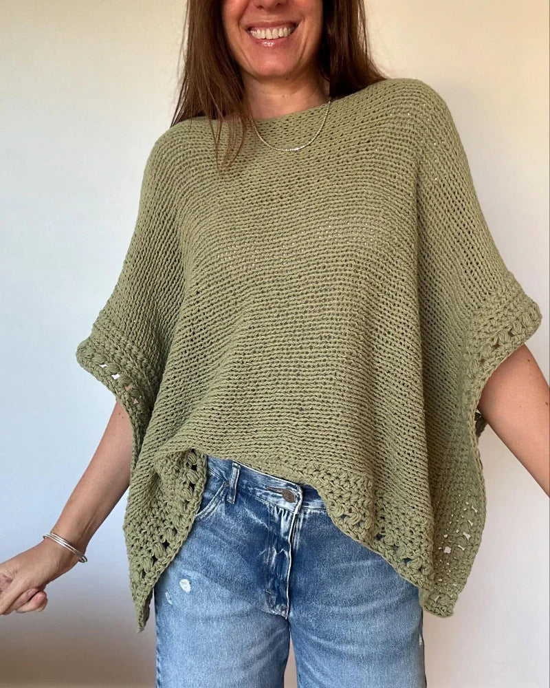 Damen Lässiger Strickpullover Nord Taschen