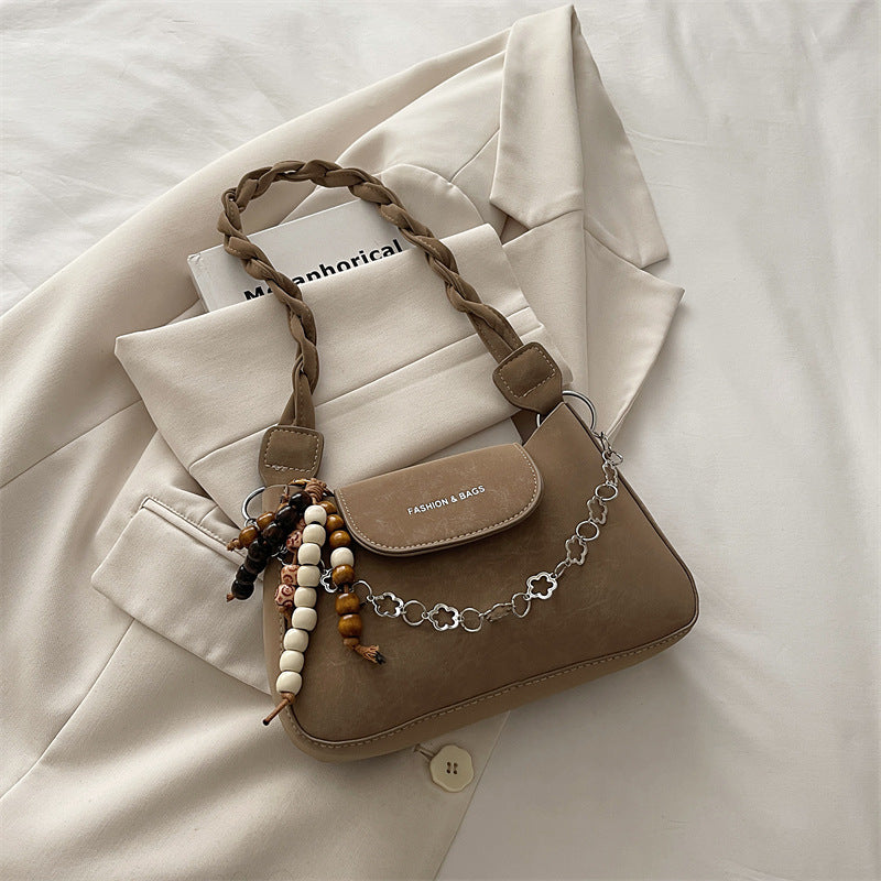 Damen stylische Crossbody-Tasche mit geflochtenem Tragegurt Nord Taschen