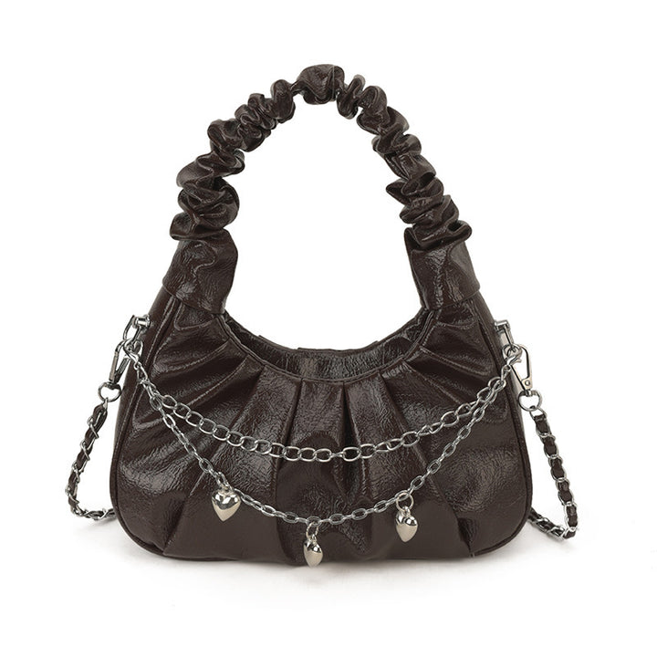 Damen Designer Umhängetasche mit elastischem Trageriemen und Funkelelementen Nord Taschen