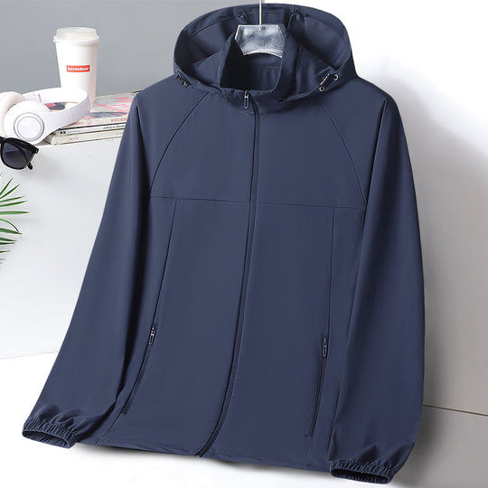 Damen Ultraleichte UV‑Schutz Windjacke mit Kapuze und Belüftungsperforation Nord Taschen
