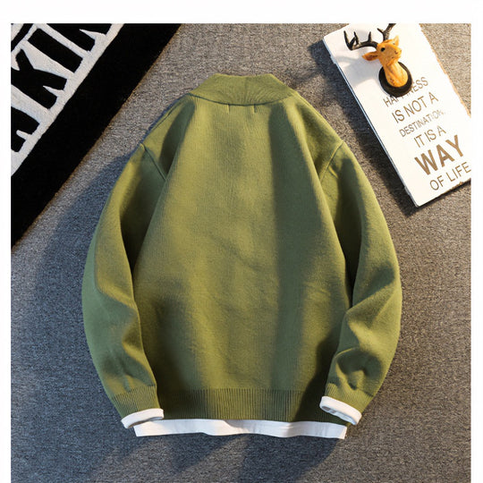 Unisex Feinstrick-Cardigan mit Rundhals, aufgesetzten Taschen und Rippbündchen Nord Taschen