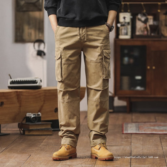 Herren Robuste Relaxed-Fit Cargohose mit verstärkten Knien und Mehrfach-Taschen Nord Taschen