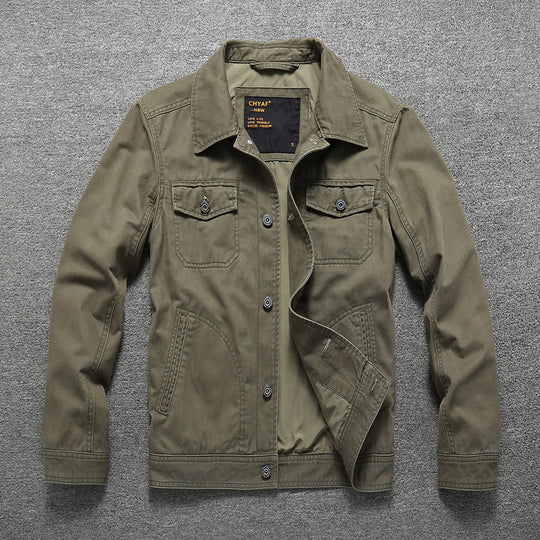 Herren Baumwoll-Twill Hemdjacke im Workwear‑Stil mit Brusttaschen Nord Taschen