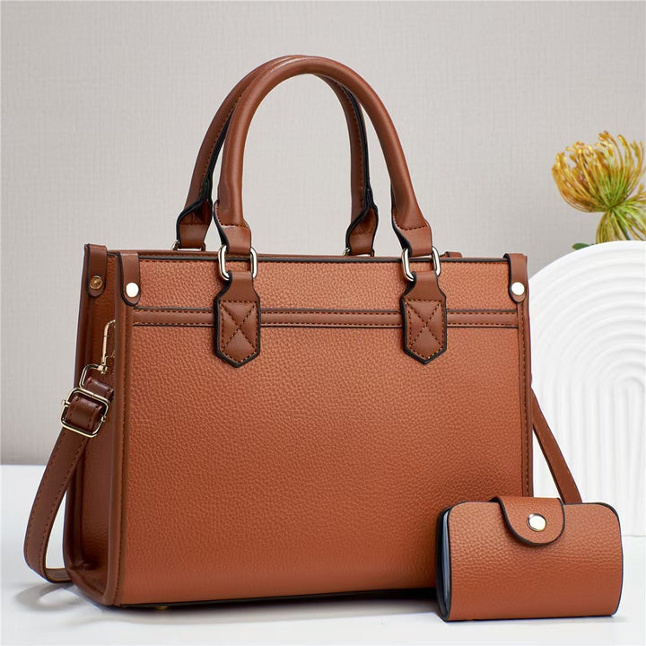 Damen elegante Handtasche mit praktischen Fächern und abnehmbarer Clutch Nord Taschen