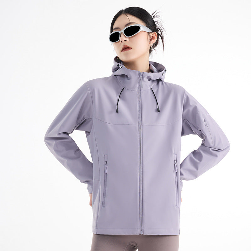 Damen Atmungsaktive Softshell-Regenjacke mit Kapuze, winddicht und minimalistischer Tech-Optik Nord Taschen