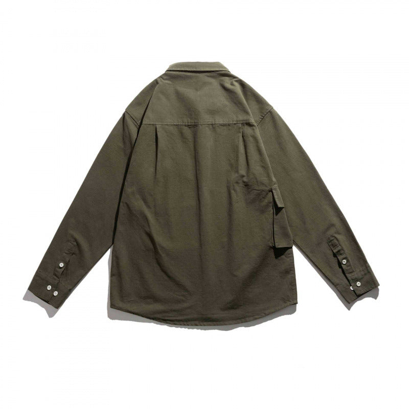 Unisex Kastenförmiges Utility-Overshirt mit kontrastierter Brustapplikation und aufgesetzten Pattentaschen Nord Taschen