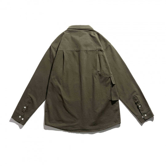 Unisex Kastenförmiges Utility-Overshirt mit kontrastierter Brustapplikation und aufgesetzten Pattentaschen Nord Taschen