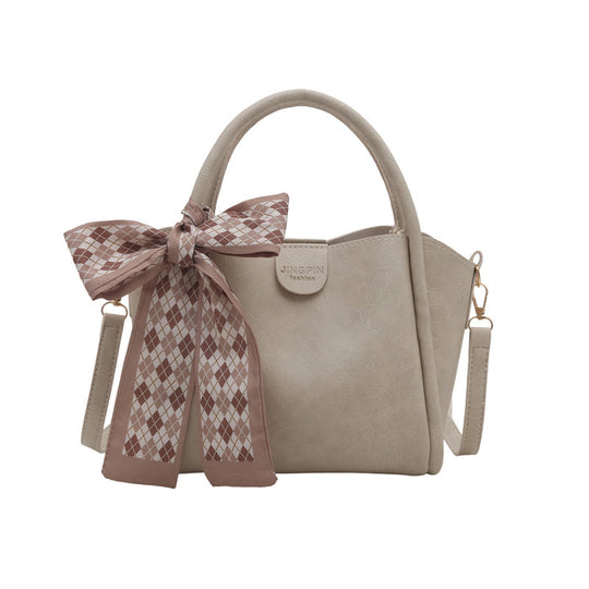Damen Henkeltasche mit modischem Schleifendetail und abnehmbarem Schulterriemen Nord Taschen