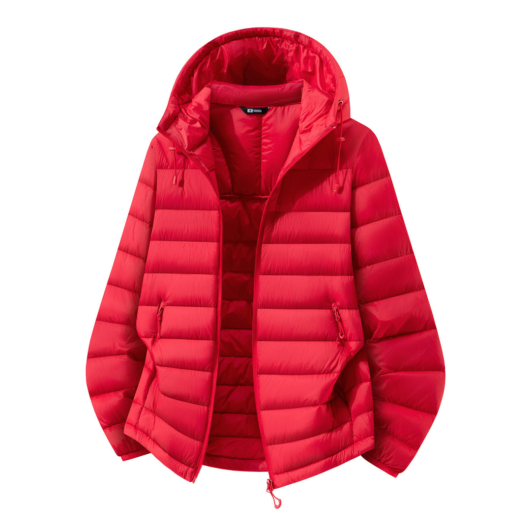 Damen leichte Stepp-Kapuzenjacke mit Thermofutter und Zwei-Wege-Reißverschluss Nord Taschen