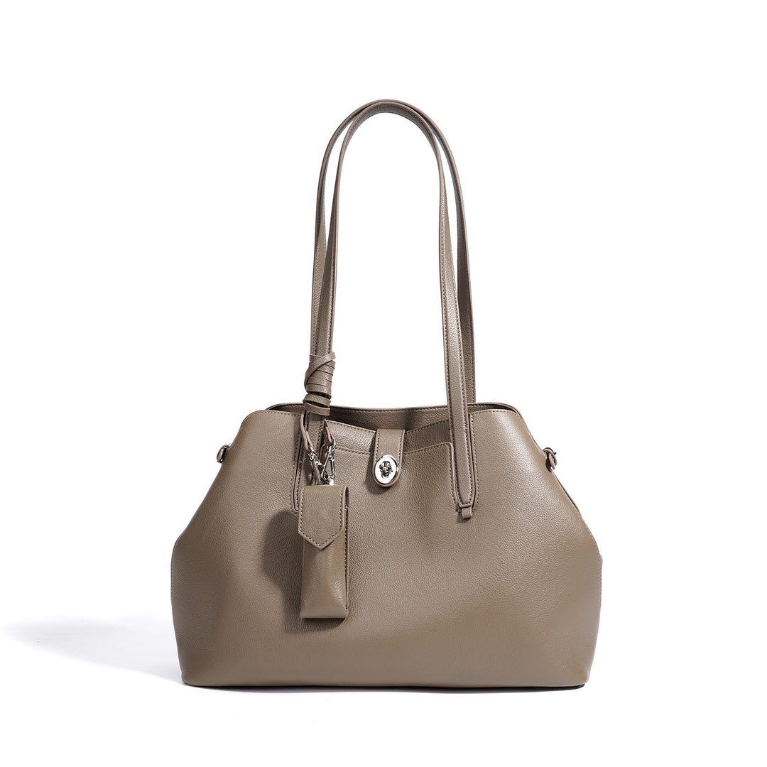 Damen stilvolle Handtasche mit strukturiertem Design und abnehmbarer Anhängertasche Nord Taschen