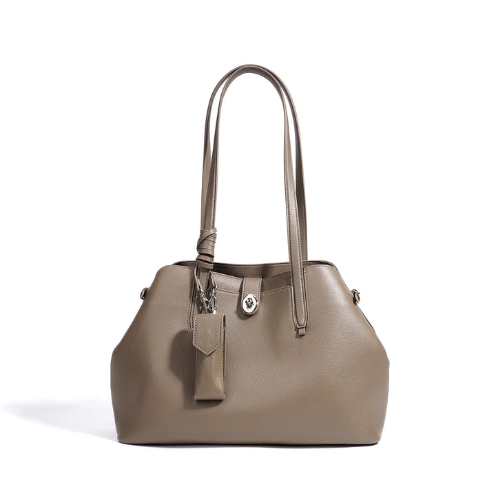 Damen stilvolle Handtasche mit strukturiertem Design und abnehmbarer Anhängertasche Nord Taschen