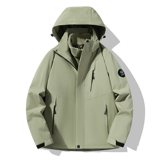 Herren Dreifach kombinierbare Funktionsjacke mit abnehmbarer Steppweste Nord Taschen