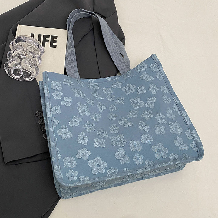 Damen Jute-Tragetasche mit floralen Applikationen Nord Taschen