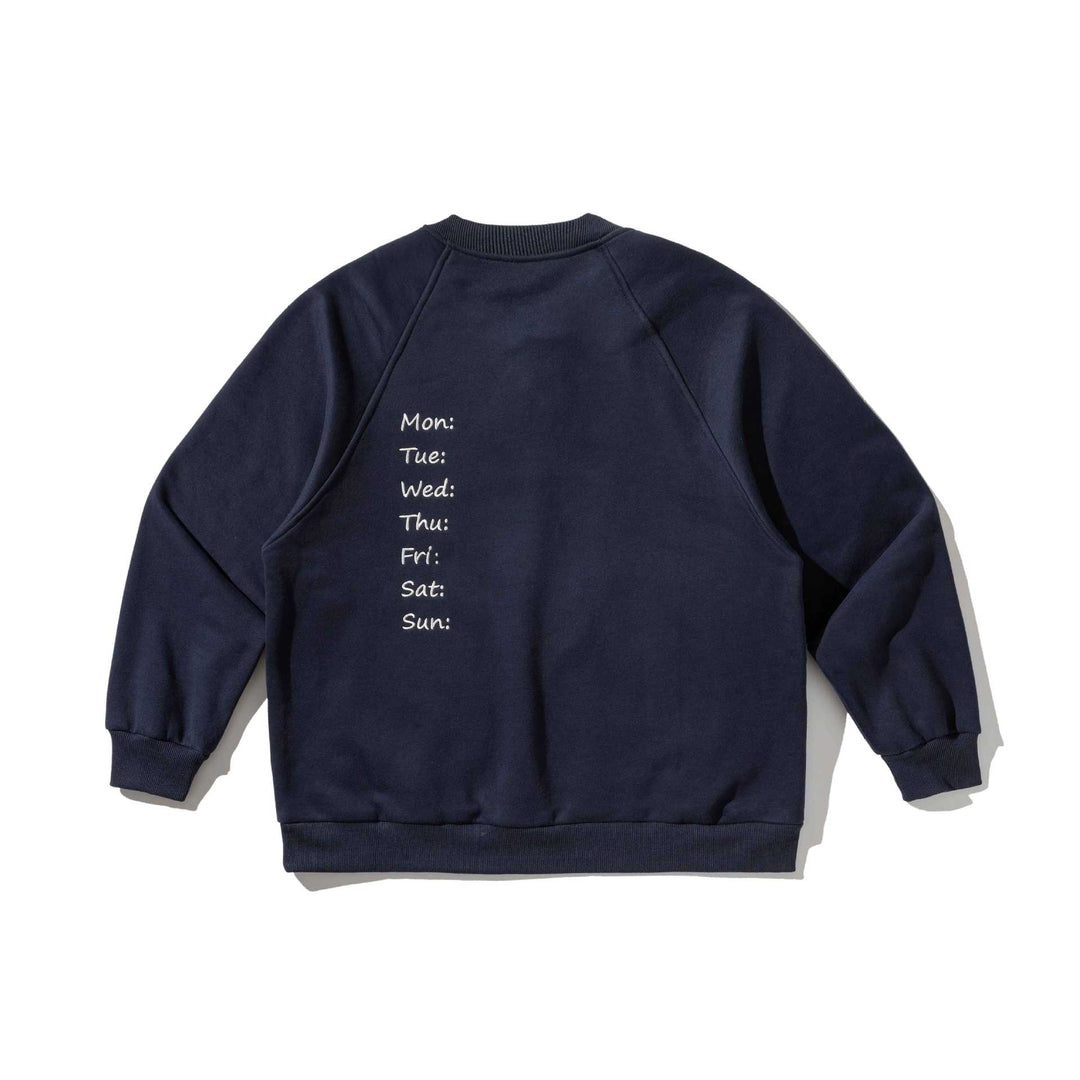 Herren Sweatshirt mit Knopfleiste im Henley‑Stil, Raglanärmeln und aufgesetzten Rundtaschen Nord Taschen